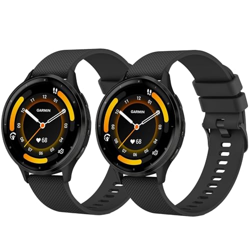 2 Pack Correas Silicona Compatible Garmin 22mm miniatura 1