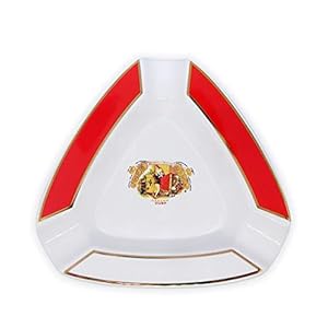 K&F Romeo, Zigarren-Aschenbecher mit Dreieck, groß, für den Außenbereich, Keramik, Zigarren-Aschenbecher für Terrasse…