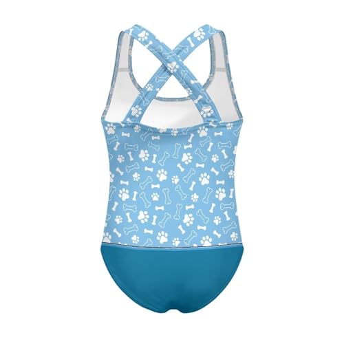 Image of Girls One Piece Swimsuits Teens Sleeveless Back Cross Strap Bathing Suit Kids Quick Dry Cute Beach Swimwear(5-14)