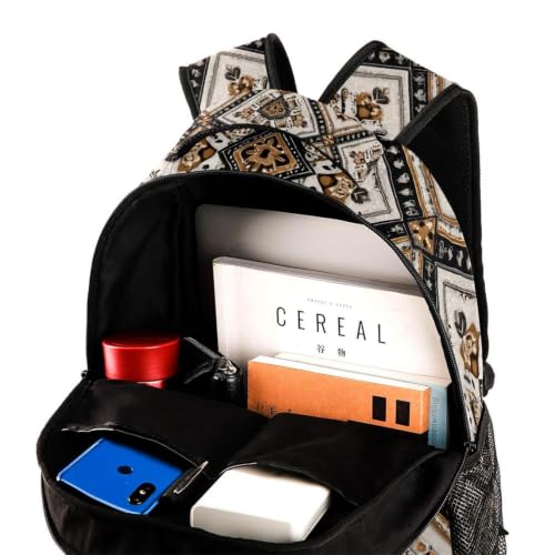 Mochila impermeable escolar con flores y protector de laptop 4