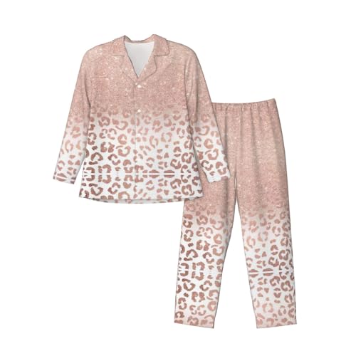 Ensemble pyjama manches longues hommes or rose : le homewear de luxe doux et brillant