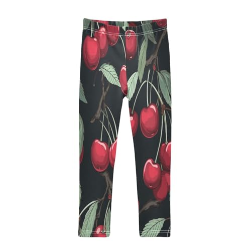 Bolaz Toddler Girls Leggings Printed Yoga Pants Leggings Cherry Two for Kids