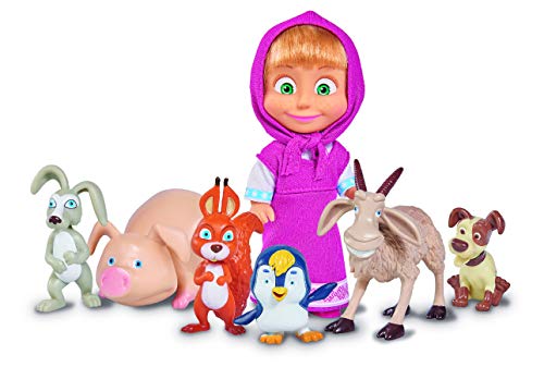Masha and the Bear Simba Masha And Her Animal Friends Toyset
