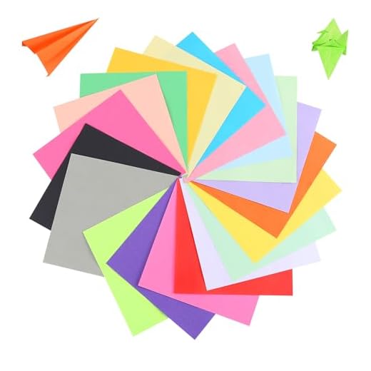 200 Hojas Papel Origami, 20 Colores, 15 x 15 cm - origami para niños lados para crear obras de arte origami creativas, ideal para manualidades y decoración.