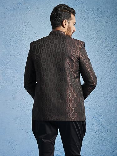 Image of VASTRAMAY Men's Jodhpuri - Silk Blend Jacquard Jodhpuri for Men.