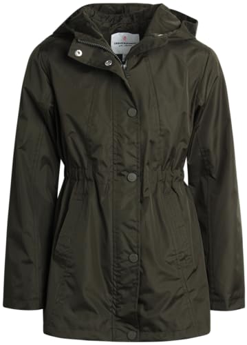 Image of URBAN REPUBLIC Girls Rain Jacket - Lightweight Slicker Shell Rain Coats for Girls Hooded Windbreaker Kids Raincoat