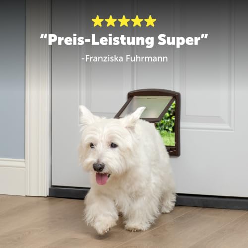 PetSafe Original 2-Way Haustiertür, Klein, Braun