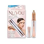 JML NuYou Eyebrow Trimmer - Brow Shaper with Micro-Precision Trimming Head - Hypoallergenic 18K Gold-Plated Eyebrow Razor, LED-Lit Trimmers, Portable for On-The-Go Quick Touch-ups