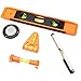 ToolUSA 5 Piece Mini Level Set | Multifunctional Tools for Plumbing, Carpentry, Masonry | Torpedo, Screwdriver, Bulls-eye, T-level, Line Levels