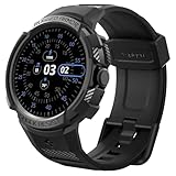 Spigen Google Pixel Watch 41mm 一体型バンド【Pixel Watch 3 / 2 / 1 41mm 対応】ケース 耐衝撃 スポーツバンド 落下 衝撃吸収 耐久性 傷防止 ラギッド・アーマー・プロ ACS04800 (ブラック)