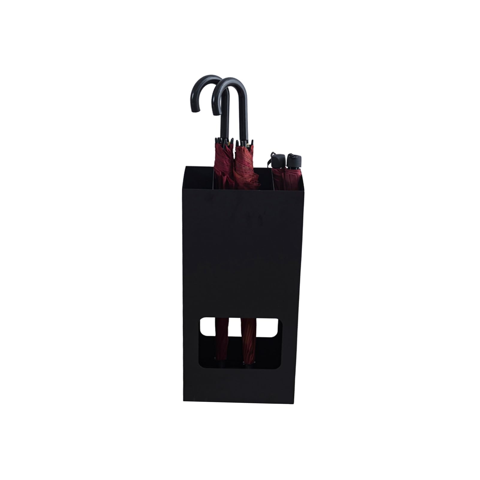 Seau de parapluie noir autoportant avec bac d'égouttage pour hall
