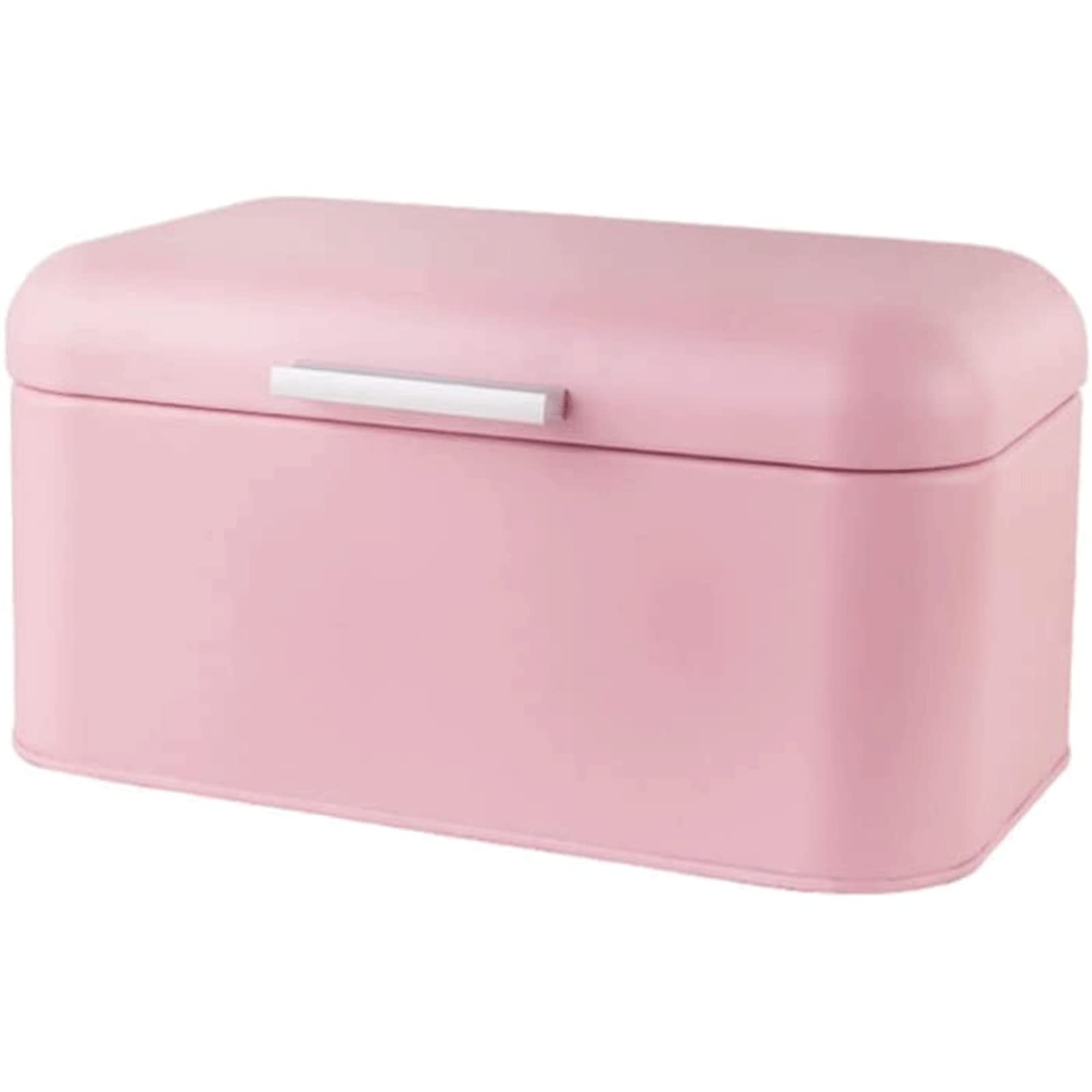 Panera de Metal, Caja de Pan de Gran Capacidad con Tapa, Soporte para Pan para encimera de Cocina, contenedor de Almacenamiento de Pan de Hierro Saludable (Rosa)