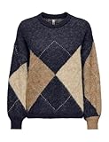 only ONLY Pull Hiver Noemie Night Sky Cocoa Creme/Biscotti/Melange/Argyle M