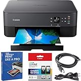 Canon PIXMA TS6420a All-in-One Wireless Color Printer with Print, Scan, Copy, Photo Print & Mobile Functions (Renewed) Bundle with DGE USB Cable + Print Like A Pro Guidebook Kit