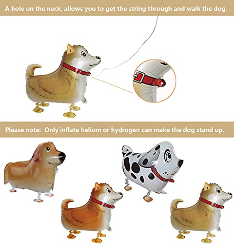 Dog Theme Party Decorations - Happy Birthday Dog Banner, Let's Pawty Bunting, Paw Tablecloth, Cake Toppers, 4 Walking Dog Balloons, 14 Paw And Bone Balloons Set For Doggy Puppy Kids Birthday Party (Black) #TOP6