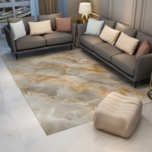 Tapis marbre lavable pour salon et chambre douillette - 4