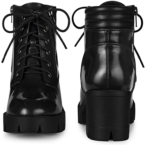 Perphy Platform Ankle Boots Lace Up Chunky Heel Combat Boots for Women3