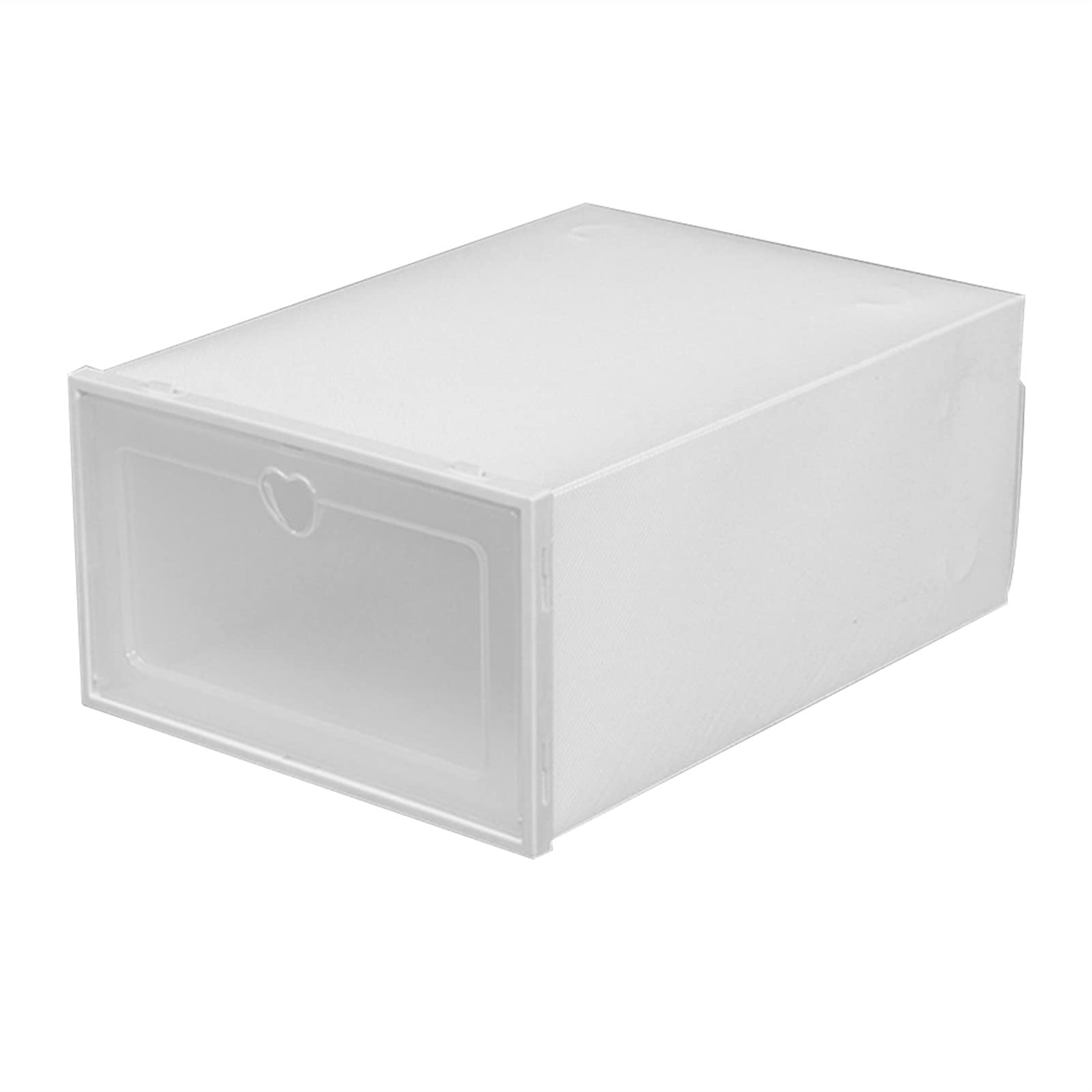 Boîte de rangement de chaussures empilable avec fermeture à clapet