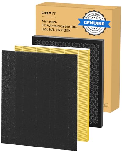 DBFIT AP-M1419 Pet Mode Genuine HEPA Washable Filter Replacement, H13 True HEPA Air Purifiers for Home Large Room up to 2590sq.ft, Removes Pollen Dander Smoke Pet Hair Dust, 1 Pack