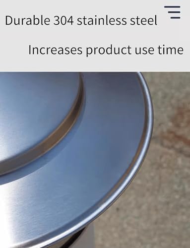 304 Stainless Steel Chimney Cowl Ducting Ventilation Cap Rain Hat Hood Outdoor Air Vent Cowl Cap Range Hood Exhaust Pipe Chimney Rain Cap(25cm/9.75in)