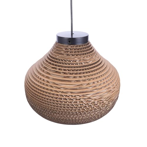 Ipetboom Lámpara Colgante de Papel en Forma de Sombrero Diseño Honeycomb para Restaurante y Cafetería Luz Decorativa de Techo para Interiores Iluminación Ambiental Moderna