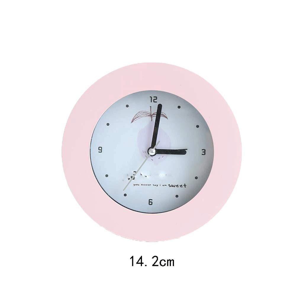 CFWSHJ Sveglia analogica Rotonda Semplice, Tavolo Silenzioso Senza ticchettio con Numero Grande sul Comodino del Fumetto Snooze(A)