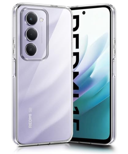 Image of WOW IMAGINE Transparent Back Cover Case for Mi Redmi 15 5G | Raised Bumps for Full Device & Camera Protection Shockproof TPU Silicone Back Case Mobile Cover - Transparent