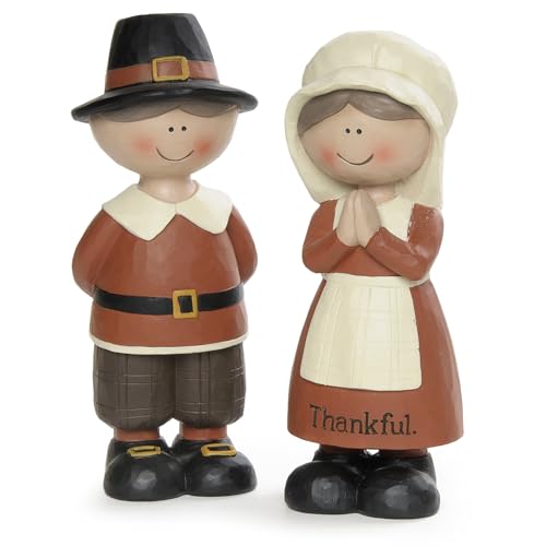 Blossom Bucket 216-13087 Pilgrims Figurines, 6' Tall, Set of 2