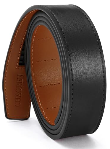 Image of CHAOREN Ratchet Belt Replacement Strap 1 3 /8 inch | Leather Belt Strap for 40mm Slide Click Buckle
