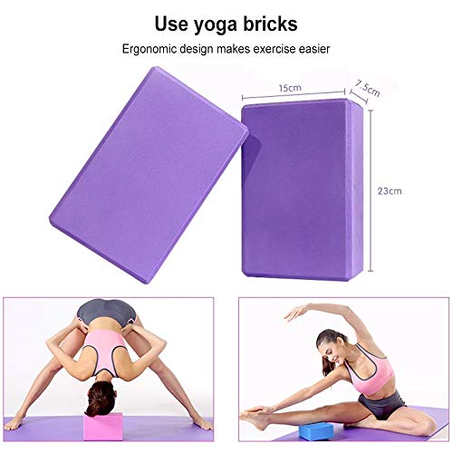 Kit para iniciantes de ioga, 5pcs Conjunto de equipamentos de ioga com bola de ioga Blocos de ioga A