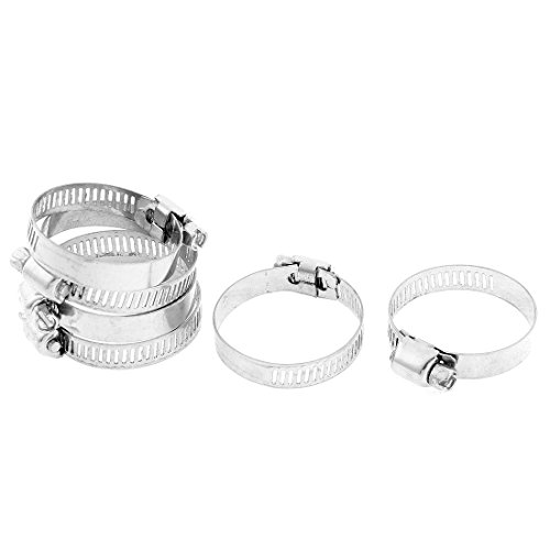 Aexit Adjustable 25-38mm Clamps Range Band Stainless Steel Wire Pipe Hose Clip Clamp Strap Clamps 6 Pcs