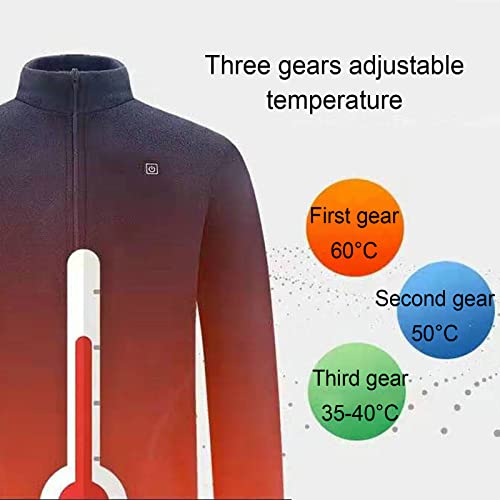 Moletom com capuz aquecido, jaqueta masculina de aquecimento elétrico, colete de lã, gola alta USB