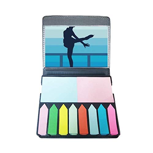 Marque-page sport d'hiver femme note couleur auto-adhésif original