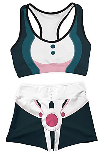 Enhopty Boku no Hero Academia Jersey Ochaco Uraraka Uniforme Anime Summer Crop Top Mid Grip, Suit Sports Suit Cosplay Sportswear...