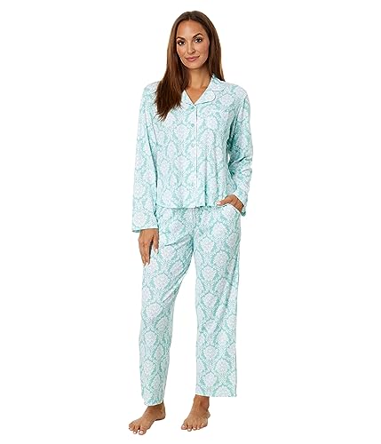 Image of Karen Neuburger Women's Petite Key Item Long Sleeve Girlfriend Printed Pj Set