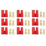 STOBOK 10セットメス プラグ エナメル線 コネクタ 金メッキ バナナプラグ バッテリー モーター 用 保護ケース付き