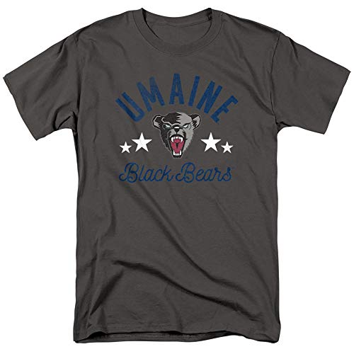 University of Maine Official Black Bears Unisex Adult T-Shirt, Charcoal, Large