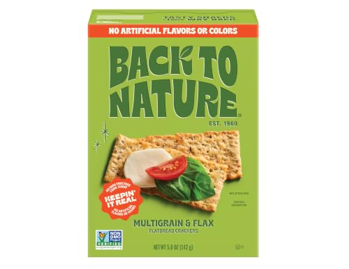 Back To Nature, Crackers Flatbread Multigrain, 5 Ounce