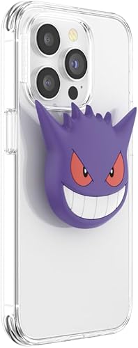 Miniatura 3 de Popsockets - Agarre para teléfono con soporte expandible, agarre adhesivo, PopOut, Pokemon - Cara de gengar