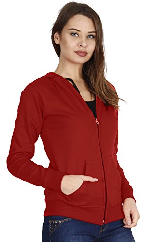 Image of Ideation Women's Cotton Full Zipper Sweatshirt Hoodies with Kangaroo Pocket