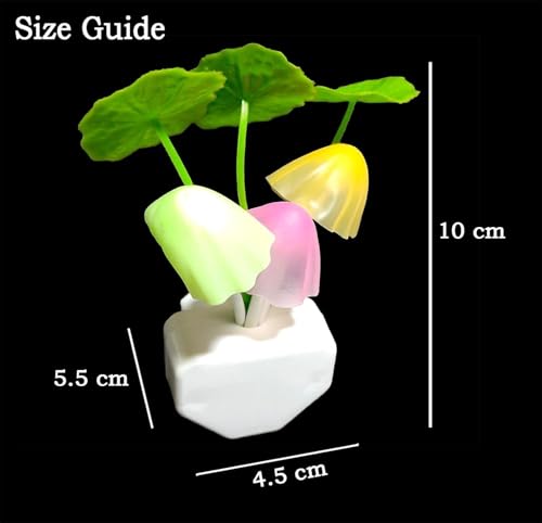 Image of K D Auto on /Off Illumination Forest Lamp with Flowers Night Lamp (Green Crown Plug, Pack of 2)