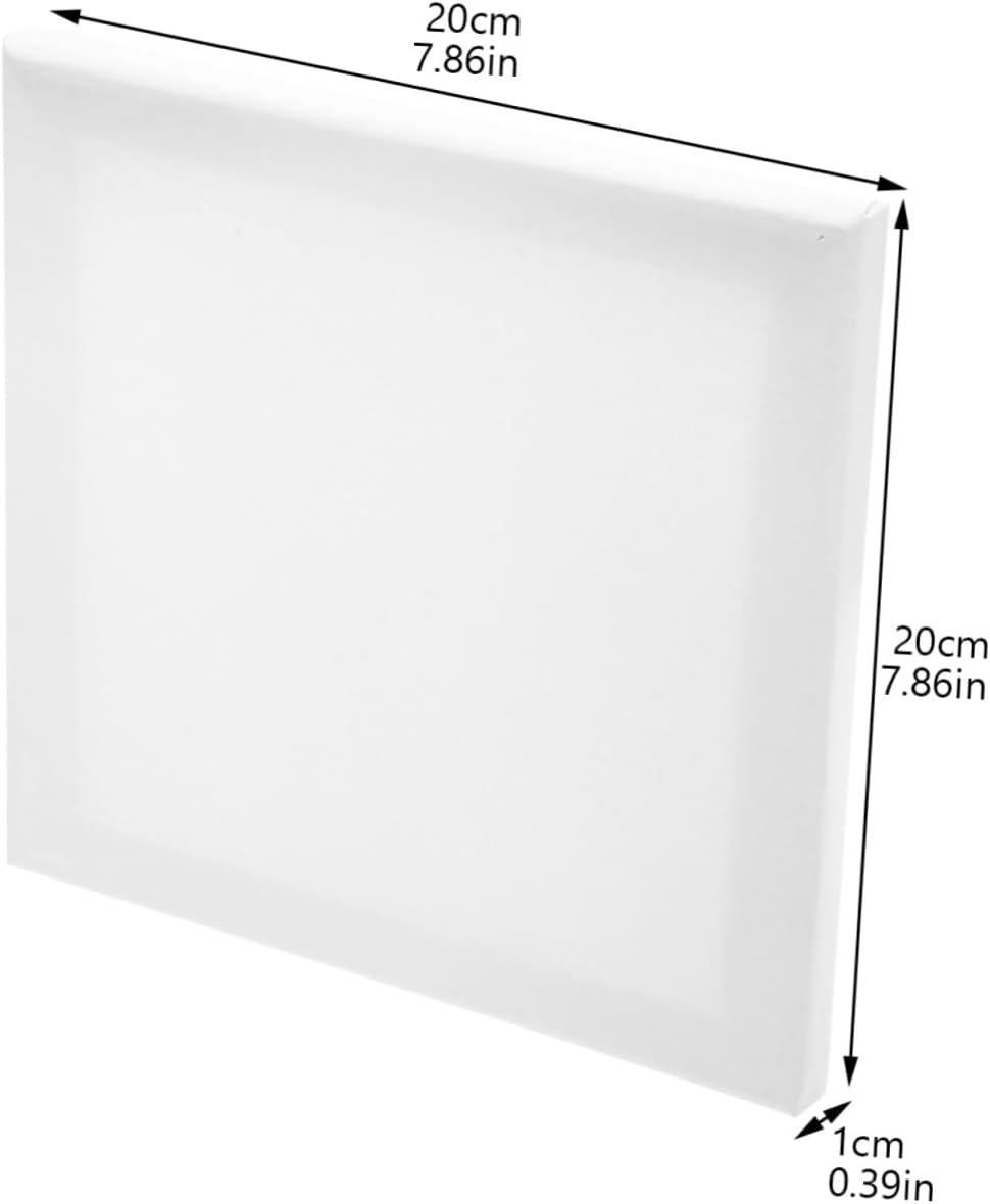 VILLCASE 6pcs Blank Canvas Panels for Painting Unfinished Canvas Boards for Artists Suitable for Watercolor Oil Craft Projects