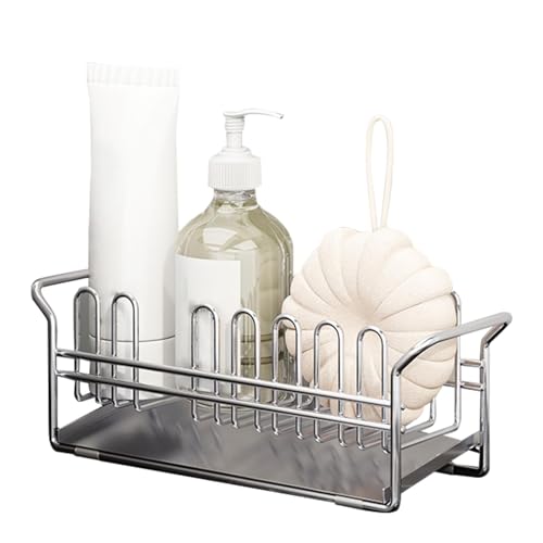 Escurridor de platos para cocina - Cesta de fregadero ABS, soporte lavable para platos | Estante para fregadero que ahorra espacio, estante de secado multifuncional para fregadero, sartén extraíble