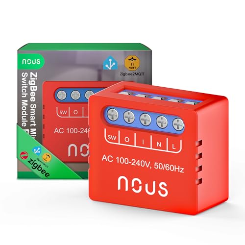 NOUS B6Z ZigBee Mini Smart Switch Modul 1 Kanal Unterputz Schaltmodul ZigBee 3.0 100240V 2000W für Alexa Google Assistant SmartThings Gateway erforderlich