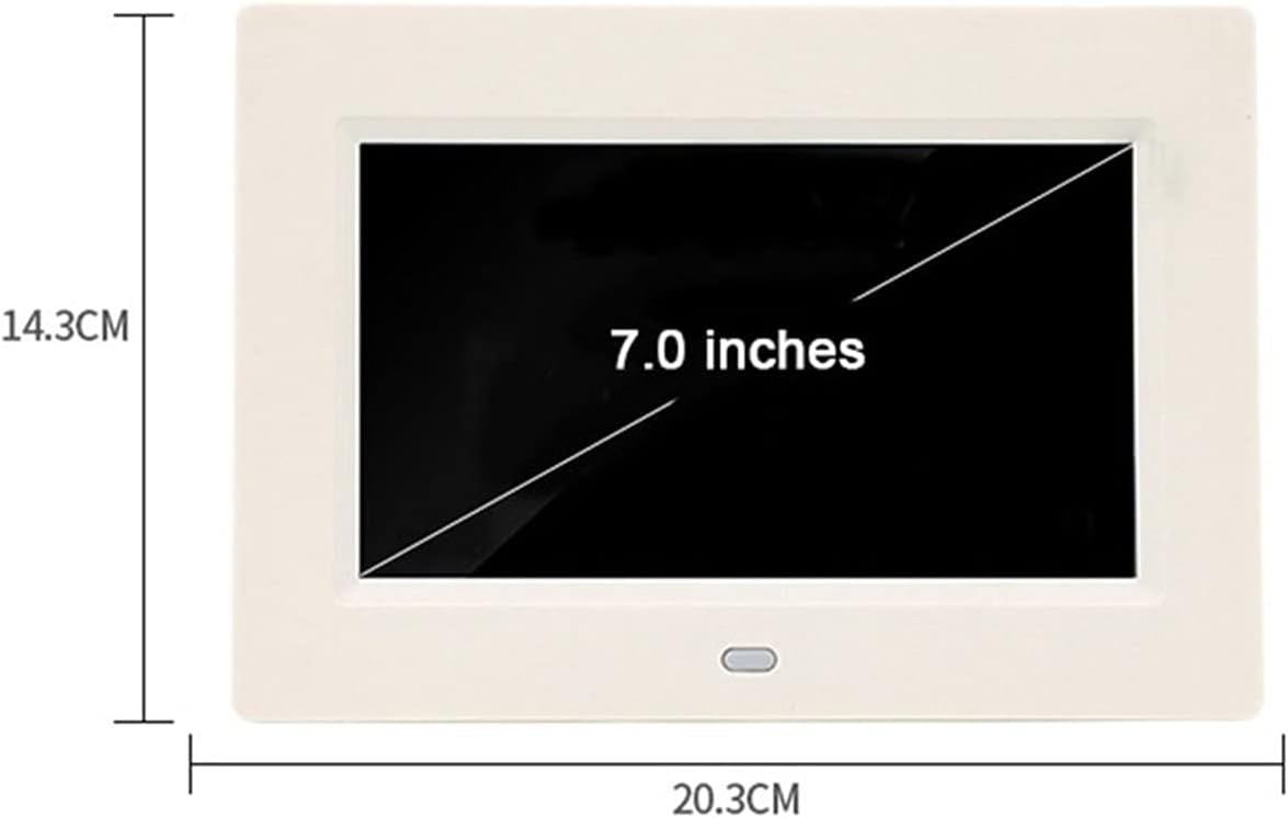 Photo Frames Black/White 7.0-Inch Home Video Player Multimedia Advertising Machine Support Video, Picture, Music Play Resolution 1024 * 600,White