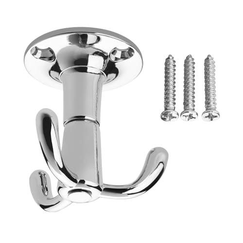 SOTECH 3 x Drehhaken TROMSO 3-fach Chrom poliert 53 x 50 mm Sockel Ø 40 mm BA 25 mm Aluminium Haken Garderobe Aufhänger