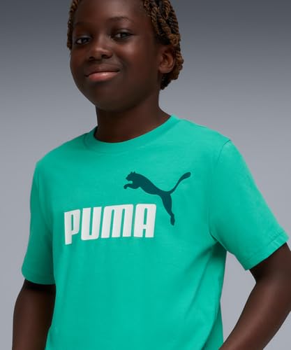 Image of Puma Boy Cotton Solid Regular Fit Tees