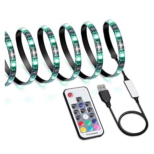 Tira de luces LED RGB de 5m impermeable con chip 5050 y conexión USB para decoración