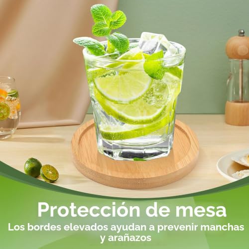 Miniatura 3 de Rafiyu 6 Portavelas De Pilar, Platos Redondos Para Velas, Posavasos Decorativos, Portavelas De Bambú Para Velas De Barra, Posavasos Decorativos Para Salón, Soporte Para Velas, Bandeja Para Velas
