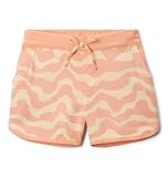 Columbia Youth Girls Sandy Shores Boardshort, Sunkissed Wavy/Apricot Fizz, Large